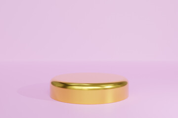 Podium gold rose 3d render