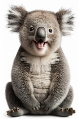 ai generated illustration happy koala bear with mounth open