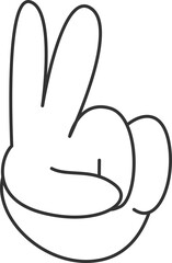 Obraz premium Groovy Gesture Victory