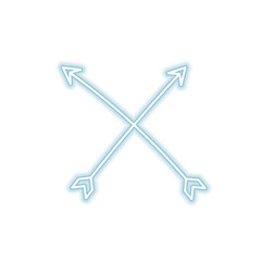 Blue Cross Neon Arrow Cute Hand Drawn