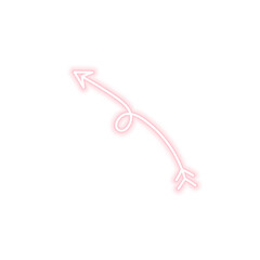 Pink Swirl Neon Arrow Cute Hand Drawn