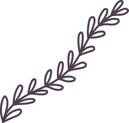 Outline Flower Branch Art