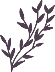 Outline Flower Branch Art