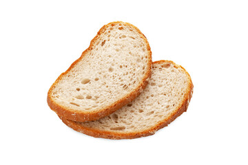 Sliced bread. Bread slices isolated on white background. Healthy food concept