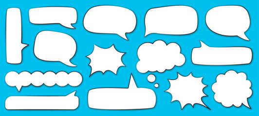 set of labels and stickers speach bubbles 