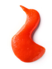 tomato puree on white background
