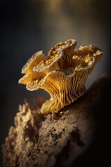 Fototapeta na wymiar Polyporus mushroom close up. Generative AI