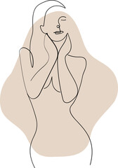 Woman Abstract Shape Vector Illustration