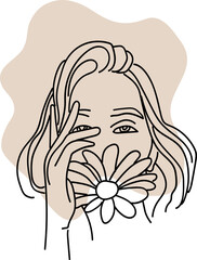 Woman Abstract Shape Vector Illustration