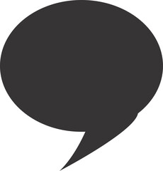 black and white speech bubble