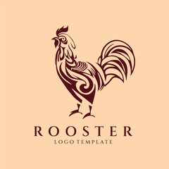 Fototapeta na wymiar Rooster logo design vector illustration