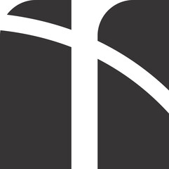 black and white cross on white