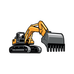 excavator, demolition and land clearing machine vector © winana