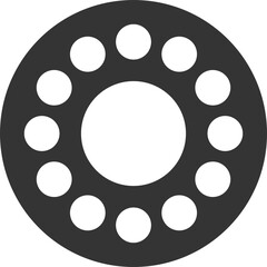 black and white circle