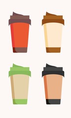 Delicious coffee paper cup icon.Drink vector illustration design 