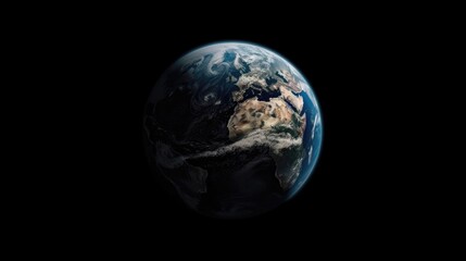 Fototapeta na wymiar A Minimalist Design Of The Earth From Space. Generative AI