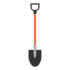 Vector shovel, on a white background