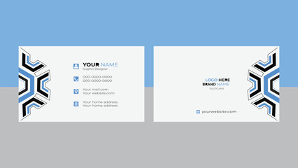 Professional simple clean own personal business card design template.