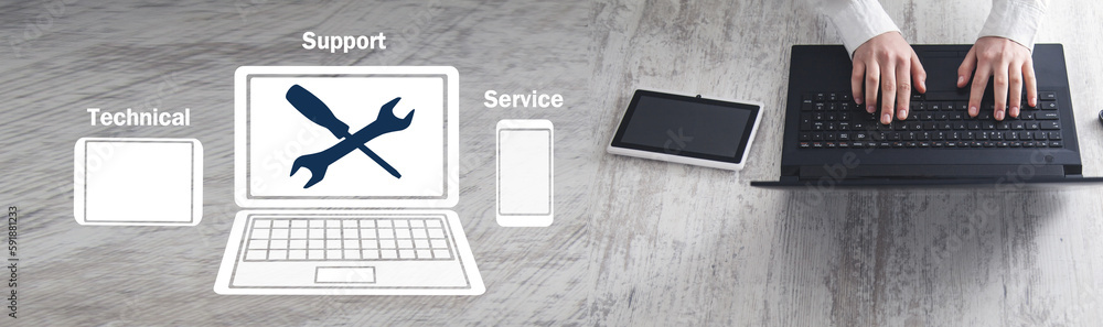 Canvas Prints technical support service. business technology
