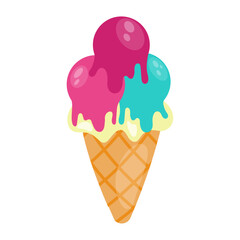 Ice cream, white background