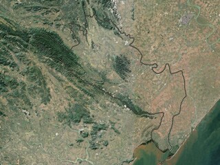 Ninh Binh, Vietnam. Low-res satellite. No legend