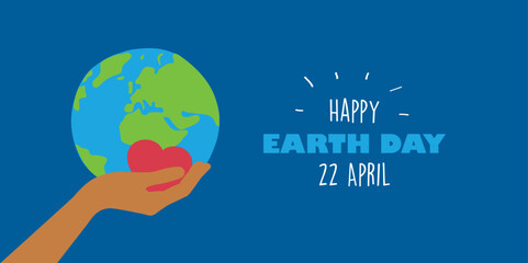 happy earth day planet in the middle of human hands with different skin colors