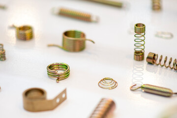 Close up  the coating coil spring parts. - obrazy, fototapety, plakaty