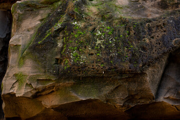 Old rectangular stone shape, textured,  aged ancient background.
