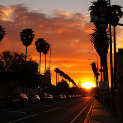 sunset in the city, california nights