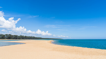 beach with blue sky