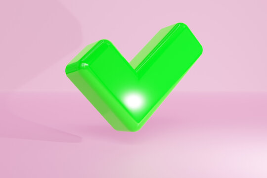 chek green metal 3d render