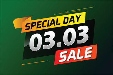 special day 03 03 word concept vector illustration with megaphone and 3d style, landing page, template, ui, web, mobile app, poster, banner, flyer, background, gift card, coupon, label, wallpaper