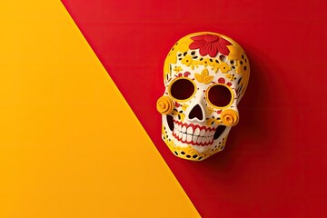 dead of the day sugar skull, with generative ai