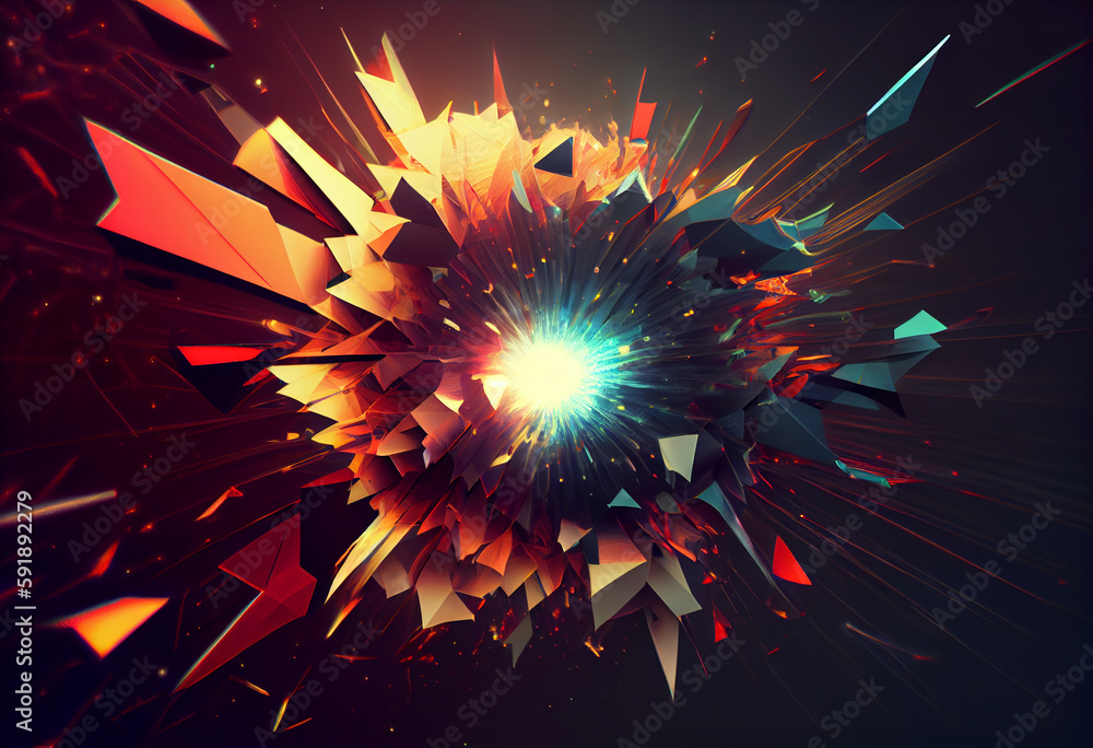Poster beautiful abstract, surrealist interstellar gas and dust background. generative ai technology.