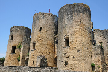 Fototapeta na wymiar castle of Villandraut in Gironde