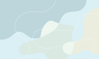 Modern and stylish poster templates with organic abstract shapes in pastel colors.