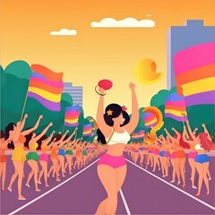 Obraz na płótnie Canvas gay, pride, rainbow flag