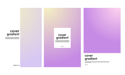 Blurred backgrounds set with modern abstract color gradient. Suitable for brochures, posters, banners, flyers and cards