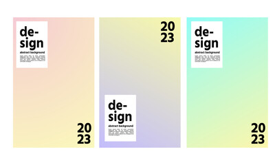 Blurred backgrounds set with modern abstract color gradient. Suitable for brochures, posters, banners, flyers and cards