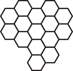 background with hexagons, illustration of a honeycomb
