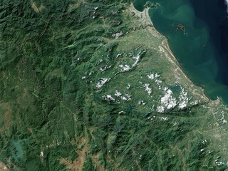 Quang Nam, Vietnam. Low-res satellite. No legend