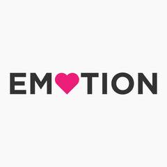Emotion Typography Lettering Logo Vector Template