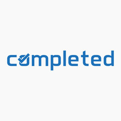 Completed Typography Lettering Logo Vector Template