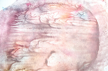 Abstract watercolor art hand paint. Soft colored abstract background for design. - 591901499