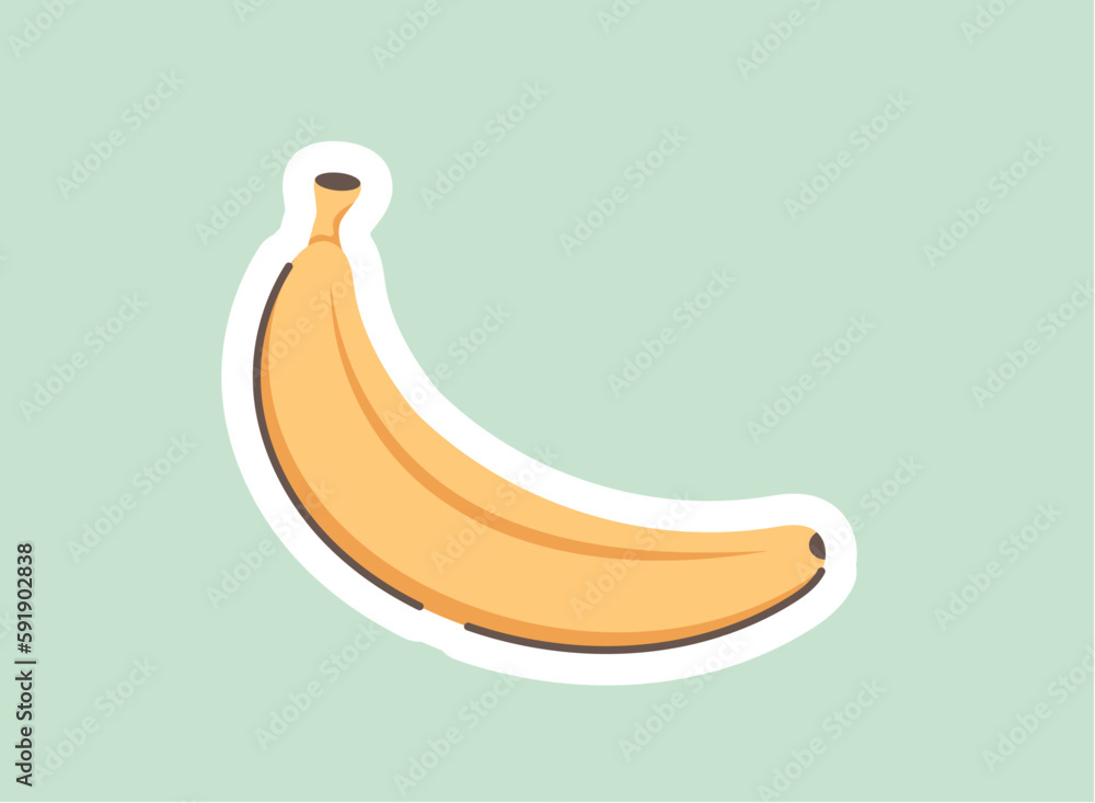 Poster concept morning routine banana. this is a flat vector illustration of a cartoon banana on a light gr