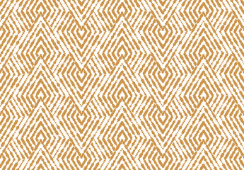 Abstract geometric pattern. A seamless vector background. White and gold ornament. Graphic modern pattern. Simple lattice graphic design