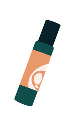 Concept Care cosmetic set cream. The cream bottle depicted in this flat vector cartoon design is a perfect representation of the care cosmetic product. Vector illustration.