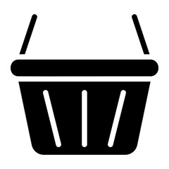 shopping basket glyph icon