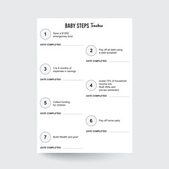 Baby Steps Tracker,Baby Step Progress Tracker,baby steps printable,Dave Ramsey Planner, Dave Ramsey Budget,baby Steps budget,baby steps progress