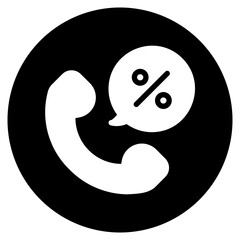 Obraz premium telephone call glyph icon